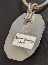 Load image into Gallery viewer, Burnt Orange Agate Sterling Silver Pendant 50 cts