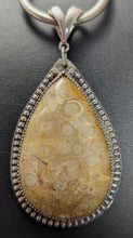Load image into Gallery viewer, Fossilized Coral-80 cts Sterling Silver Pendant
