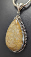Load image into Gallery viewer, Fossilized Coral-80 cts Sterling Silver Pendant