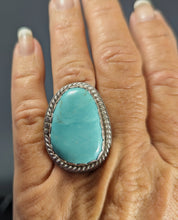 Load image into Gallery viewer, Turquoise Sterling Silver Ring- Nacozari size 8.5
