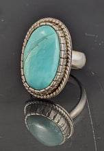 Load image into Gallery viewer, Turquoise Sterling Silver Ring- Nacozari size 8
