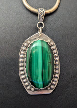 Load image into Gallery viewer, Malachite Sterling Silver Pendant