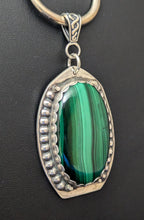 Load image into Gallery viewer, Malachite Sterling Silver Pendant