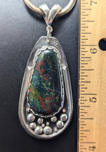 Load image into Gallery viewer, Blood Stone Sterling Silver Pendant