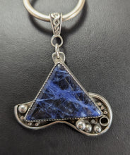 Load image into Gallery viewer, Sodalite Sterling Silver Triangle Pendant