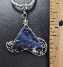 Load image into Gallery viewer, Sodalite Sterling Silver Triangle Pendant