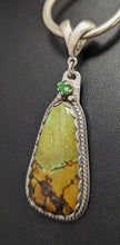 Load image into Gallery viewer, Turquoise Sterling Silver Pendant- 26ct with 4mm Cubic Zirconia