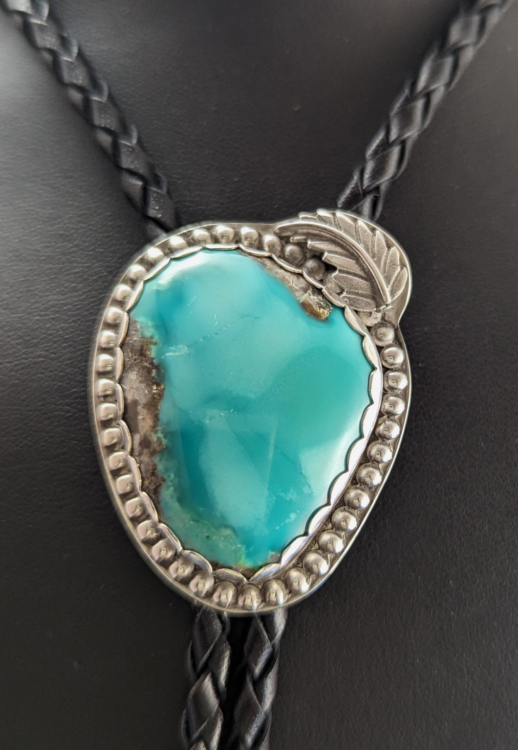 Turquoise Sterling Silver Bolo Tie-48 ct