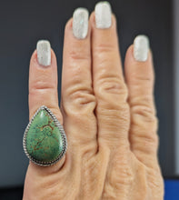 Load image into Gallery viewer, Turquoise 20 ct Sterling Silver Ring-adjustable
