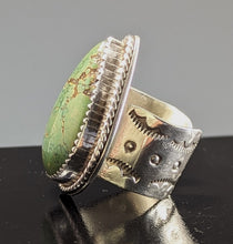 Load image into Gallery viewer, Turquoise 20 ct Sterling Silver Ring-adjustable
