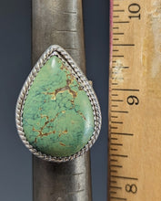 Load image into Gallery viewer, Turquoise 20 ct Sterling Silver Ring-adjustable