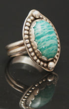 Load image into Gallery viewer, Amazonite Sterling Silver Ring-10 carats Size 7
