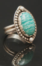 Load image into Gallery viewer, Amazonite Sterling Silver Ring-10 carats Size 7