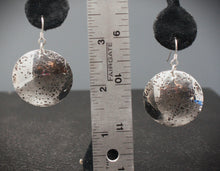 Load image into Gallery viewer, Earrings Sterling Silver Speckled Dome