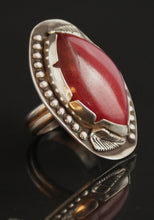 Load image into Gallery viewer, Thulite Sterling Silver Ring- 30 carats- size 7.5