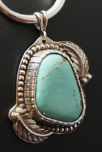 Load image into Gallery viewer, Turquoise - Nacozari Serrated Bezel Sterling Silver Pendant-28 carats