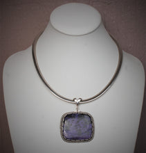Load image into Gallery viewer, Charoite Sterling Silver Pendant-90 carat