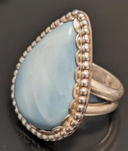 Load image into Gallery viewer, Blue Opal Sterling Silver Ring size 8
