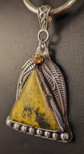 Load image into Gallery viewer, Bumblebee Jasper Pendant with Golden Citrine Accent
