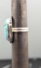 Load image into Gallery viewer, Turquoise Sterling Silver Ring size 9.75

