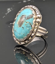 Load image into Gallery viewer, Turquoise Sterling Silver Ring size 9.75
