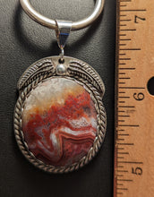 Load image into Gallery viewer, Crazy Lace Red Agate Sterling Silver Pendant
