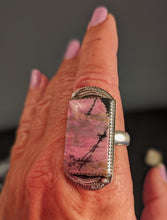 Load image into Gallery viewer, Rhodonite Sterling Silver Ring size 10.5
