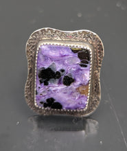 Load image into Gallery viewer, Charoite Sterling Silver Ring Size 9
