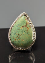 Load image into Gallery viewer, Turquoise 20 ct Sterling Silver Ring-adjustable
