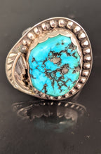 Load image into Gallery viewer, Turquoise Sterling Silver Ring size 9.5
