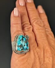 Load image into Gallery viewer, Turquoise Nugget Sterling Silver Ring -Size 6
