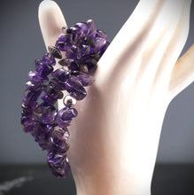 Load image into Gallery viewer, Amethyst 3-Strand Bracelet
