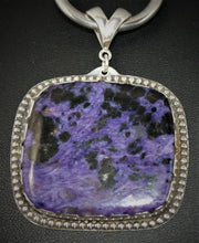 Load image into Gallery viewer, Charoite Sterling Silver Pendant-90 carats
