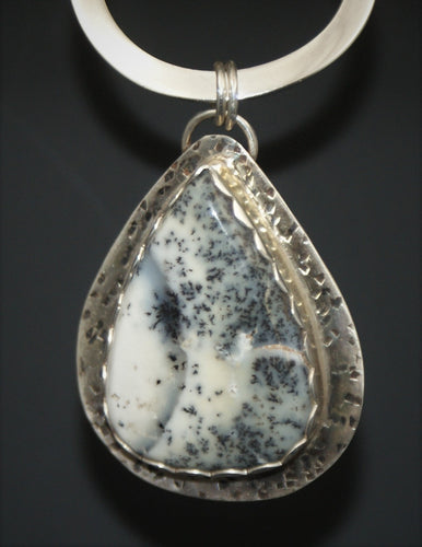 Dendrite Opal Sterling Silver Pendant 23 carats