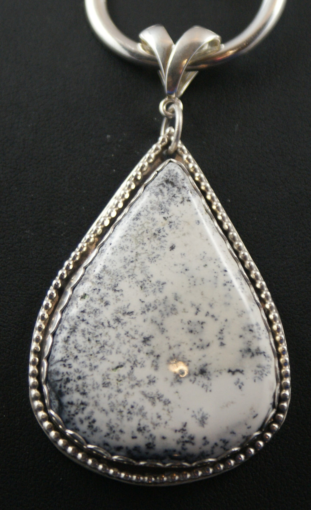 Dendrite Opal Sterling Silver Pendant 50 carats