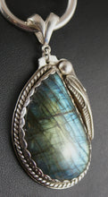 Load image into Gallery viewer, Labradorite Sterling Silver Pendant-55 carats
