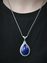 Load image into Gallery viewer, Lapis  Lazuli Sterling Silver Pendant-44 carats
