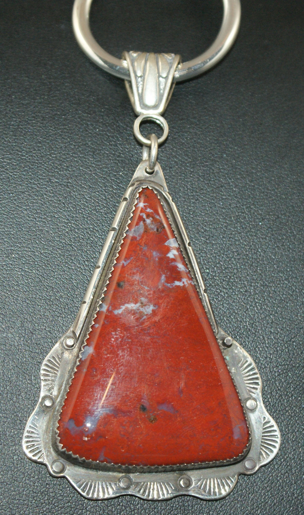 Red Moss Agate Sterling Silver Pendant