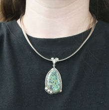 Load image into Gallery viewer, Turquoise Sterling Silver Pendant-22 carats
