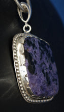 Load image into Gallery viewer, Charoite Sterling Silver Pendant-90 carat
